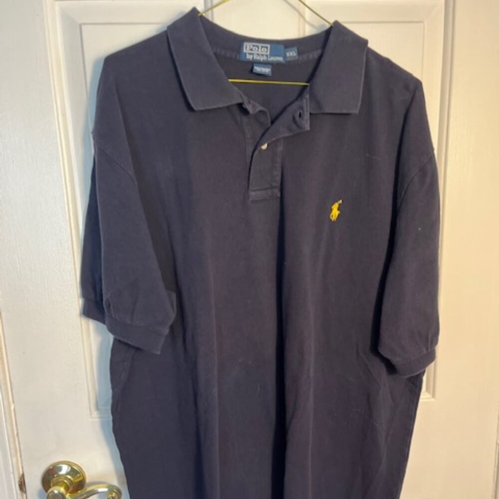 Polo Ralph Lauren Short Sleeve Shirt, Navy Blue, 100% cotton, size XXL
